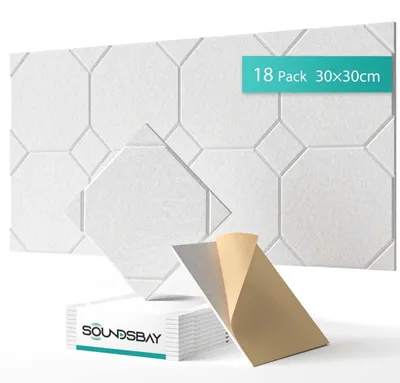 Immagine prodotto di Solidchoice - Pannelli fonoassorbenti autoadesivi in poliestere, 30 x 30 cm