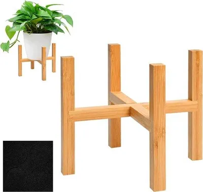 Immagine prodotto di Vasi da interno in legno - Tavolino decorativo da balcone per piante