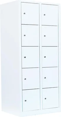 Produktbild von Schließfachschrank Wertfachschrank Fächerschrank Spind 10Fächer Weiß 523527