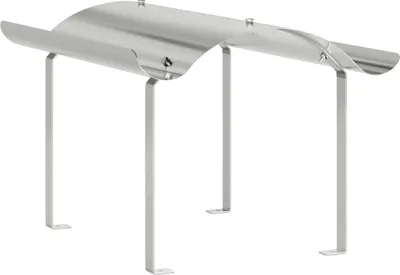 Image de vidaXL Chapeau de cheminée argenté 59,5 x 50 x 36,5 cm acier inoxydable
