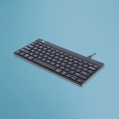 Produktbild von R-Go Tastatur Compact Break US-Layout     verkabelt  schwarz