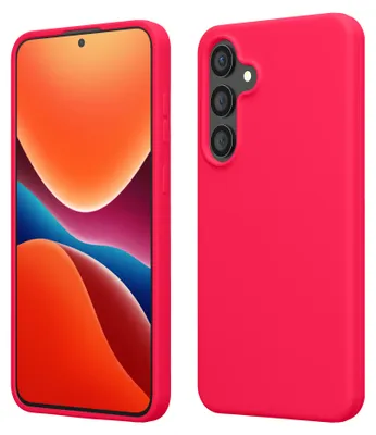 Produktbild von kwmobile Handyhülle für Samsung Galaxy S25 FE Hülle - Case Silikon - Kabelloses Laden - Schutzhülle Cover in Neon Pink