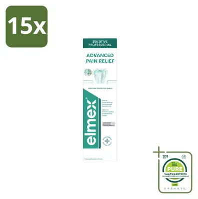 Image de 15 tubes de dentifrice Elmex Sensitive Professional, formule Pro-Argin, 75 ml, lot de 15