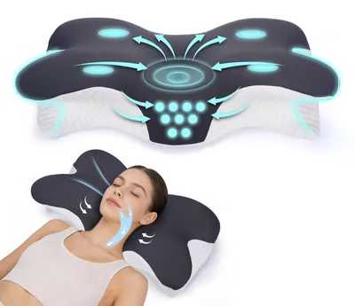 Produktbild von Ergonomisches Nackenstützkissen aus viskoelastischem Schaum (Grau)