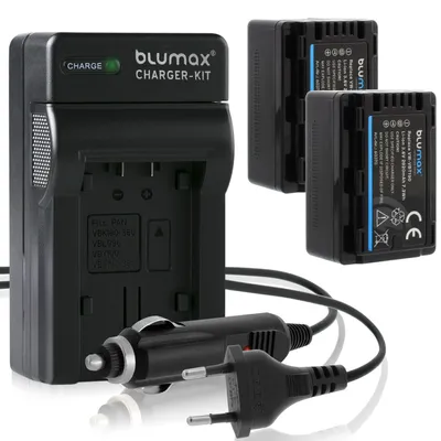 Produktbild von 2x Akku + Lader für Panasonic VW-VBT190  E-K VW-VBK180  VW-VBT380 2020 mAh