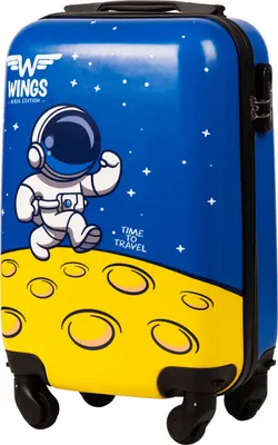 Zdjęcie produktu dla Walizka Kids Kabinowa Twarda Wings Blue Astronaut Xs 18"