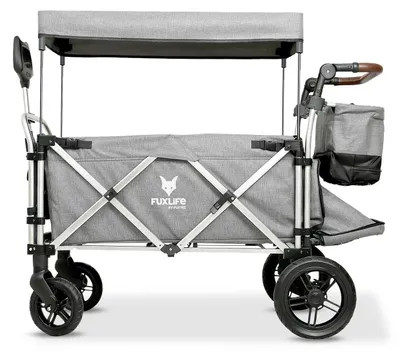 Obrázek produktu pro FUXLIFE by FUXTEC ruční vozík FX-CTL950 Premium šedý – prémiový skládací  dětský vozík se sluneční stříškou  5bodovými bezpečnostními pásy  a chladicí taškou, prémiový šedý