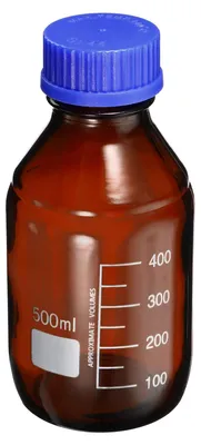 Productafbeelding van Solidchoice - 500ml Glazen Reagent Fles met Blauw Schroefdop
