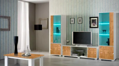 Produktbild von wohnwand 3tlg. rtv + 2x Vitrine Design Italienische Möbel Wohnzimmer Luxus Möbel