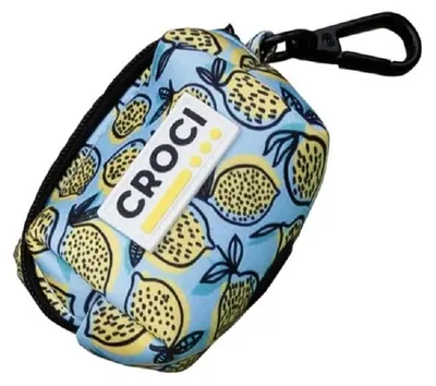 Image de Sachets hygiéniques Croci pour chiens, motif citron, dimensions 6 x 4 cm
