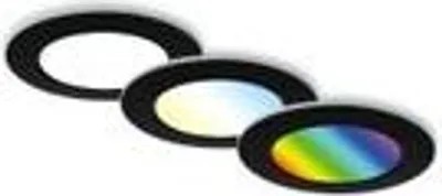 Produktbild von LED Einbauleuchten Bad RGB Fernbedienung dimmbar IP65 Ø9,2cm schwarz Briloner