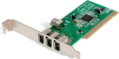 Obrázek produktu pro StarTech.com PCI1394MP, PCI, IEEE 1394/Firewire, Zelená, Metalická, CE, UL, FCC, REACH, TAA, Microsoft WHQL Certified, Texas Instruments - TSB12LV26, 0,4 Gbit/s