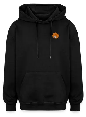 Produktbild von Spreadshirt Pumuckl Stickdesign Uni Oversize Hoodie, S, Schwarz