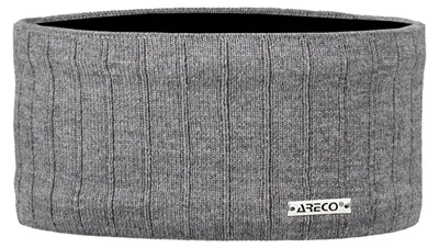 Areco Rippen-Strick Stirnband Merino Classic in grau