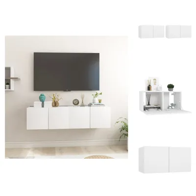 Produktbild von vidaXL TV-Hängeschränke 2 Stk. Weiß 60x30x30 cm -  TV-Möbel