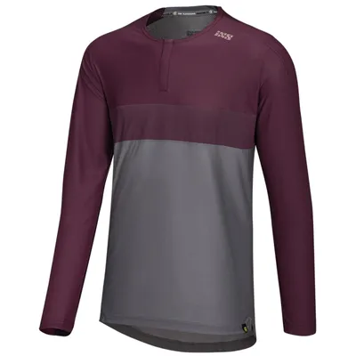 Produktbild von IXS Sports Division iXS Flow XTG Long Sleeve Henley L Graphite/Raisin - atmun...