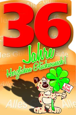 Produktbild von 36. Geburtstag - Comic Leoprad - Karte mit Umschlag - Herzlichen