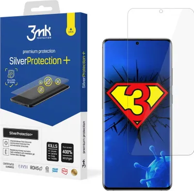 Produktbild von 3mk Display Antimikrobielle Schutzfolie SilverProtection+ für Samsung Galaxy S20 Ultra 5G 0,21mm Self-Heal