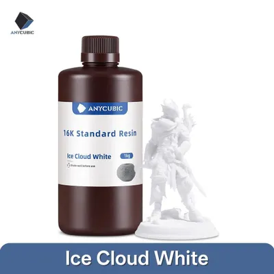 Produktbild von Harz für 3D-Drucker - 16K Standard Resin - Hohe Präzision - UV 405 nm - Für LCD/SLA/DLP 3D-Drucker - 1 kg - Ice Cloud White