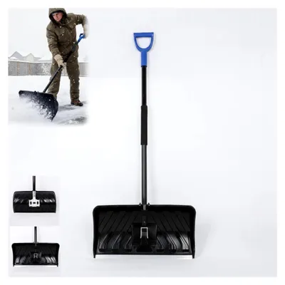 Produktbild von Breite Schneeschaufel mit Holzstiel 56cm x 30cm