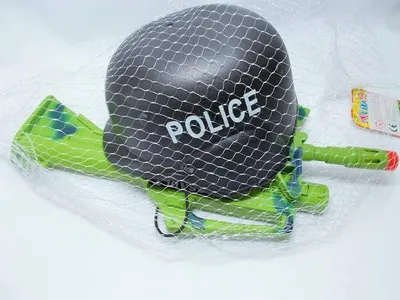 Obrázek produktu pro Policejní sada - helma + samopal.