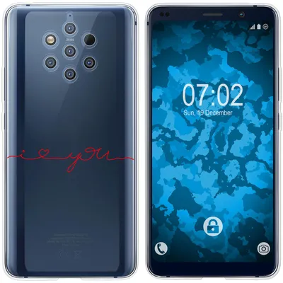 Produktbild von PhoneNatic Case kompatibel mit  Nokia 9 PureView Silikon-Hülle in Love Wörter M2
