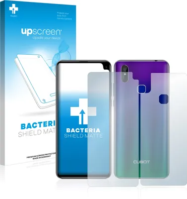 Produktbild von upscreen Schutzfolie für Cubot Max 2 (Vorder + Rückseite) Antibakterielle Folie Matt Entspiegelt Anti-Fingerprint Anti-Kratzer