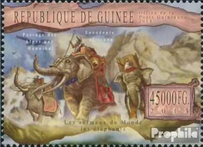 Produktbild von Briefmarken Guinea 2013 Mi 9828 (kompl. Ausgabe) postfrisch Elefanten