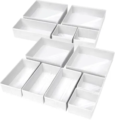 Produktbild von 12er-Set faltbare Aufbewahrungsboxen als Organizer für Kleidung und Kleinteile