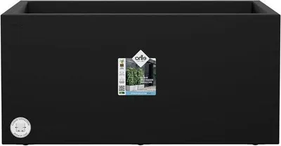 Obrázek produktu pro Vnitřní a venkovní květináč ze 100% recyklovaného plastu – 198 x 378 cm – černý