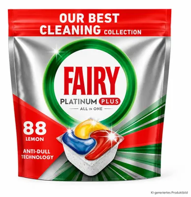 Zdjęcie produktu dla Fairy Platinum Plus All in One Spülmaschinentabs Lemon 88 Stück, productTiles.product.images.aiGenerated