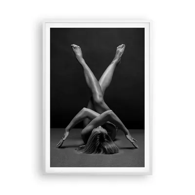 Produktbild von Gerahmtes Poster - Weißer Rahmen - Frau Gymnastik Yoga - 70x100 cm - Wand Bild - Wanddeko - Wandbilder - Kunstposter - Wandposter - Bilderrahmen - Bilder - Kunstdruck - P2WPA70x100-4957