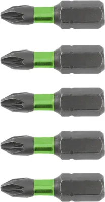 Produktbild von HOGERT Satz mit 5 Schlagschrauberbits PZ2 x 25 mm HT1S127