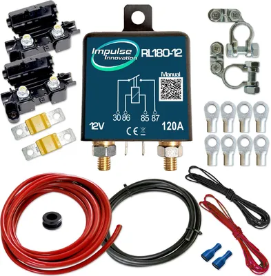 Produktbild von Zweitbatterieset | RL180-12 PRO | Trennrelais 12V 120A | 6m 16mm² Kabel