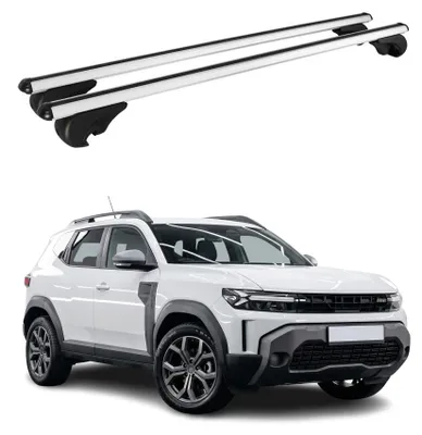 Produktbild von Dachträger Grundtäger für Dacia Duster mk3 2024-2025 75kg Aluminium Silber 2 tlg