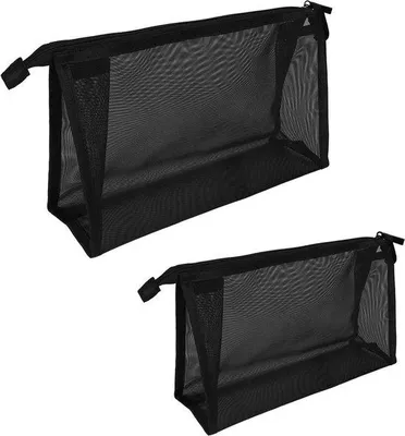 Produktbild von Famanu Kosmetiktasche mit Reißverschluss - 2er Set für Flüssigkeiten in Handgepäck