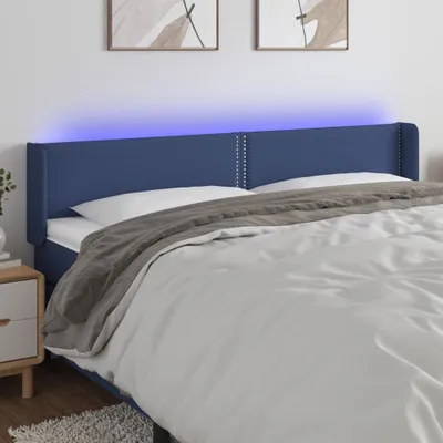 Produktbild von LED Kopfteil Blau 203x16x78/88 cm Stoff , Kopfteile Design 2024