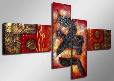 Obrázek produktu pro Obraz 160 x 70 cm na plátně Dragon China 6517 - Obrazy/nástěnný obraz/umělecký tisk jsou již zarámované