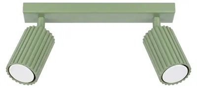 Immagine prodotto di Plafoniera KARBON 2 salvia 1xGU10 10W alluminio 16.5x6.5x30cm Sollux Lighting