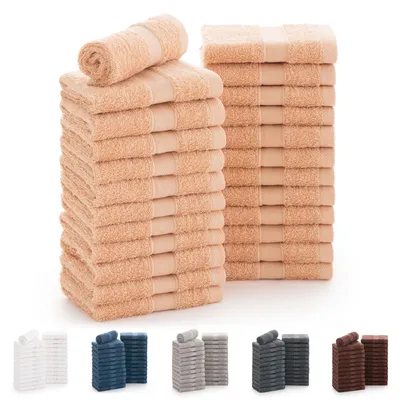 Obrázek produktu pro Todocama – 24 ručníků (30 x 30 cm), 100% bavlna, měkké a savé, 550