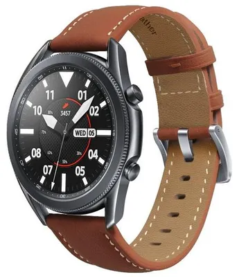 Produktbild von By Qubix Premium Lederarmband - Braun - passend für Samsung Galaxy Watch - 42 mm