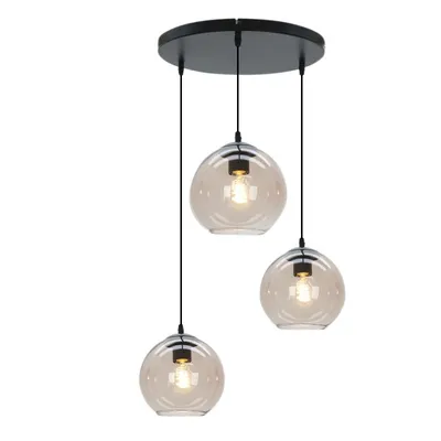 Produktbild von Olucia - GIADA - Pendelleuchte - Rosa / Schwarz - 3 Lampen