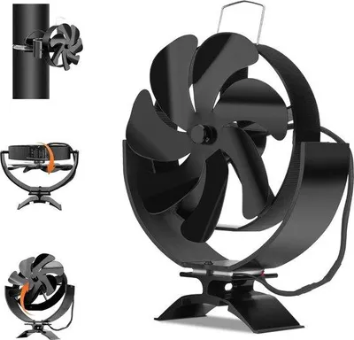 Productafbeelding van Houtkachel Ventilator - Kachelventilator voor Houtkachel - Ecofan - Haardventilator - Premium