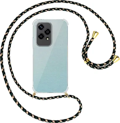 Produktbild von Handykette Backcover-Schutzhülle mit Band (Metall goldfarben) für Honor 200 Lite - camouflage