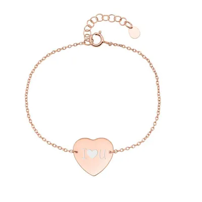 Produktbild von Armband Herz 925er Silber rosévergoldet