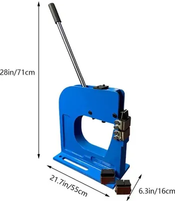 Immagine prodotto di Macchina piegatrice per lamiere - Piegatrice a ganasce da 1,5 mm - Per lamiere in acciaio inossidabile - Manuale - 55 x 16 x 71 cm - Colore: blu intenso