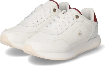 Produktbild von Tommy Hilfiger Damen Low Sneaker/ Schnürschuhe ELEVATED RUNNER Weiss Glattleder Größe: 36