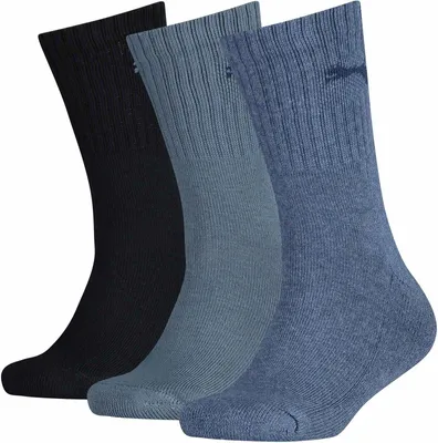 Produktbild von 3er Pack PUMA Sportsocken Kinder denim blue 35-38