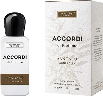 Produktbild von The Merchant Of Venice Accordi di Profumo Sandalo Australia, Unisex, 30 ml, Nicht nachfüllbare Flasche, Spray, 1 Stück(e)