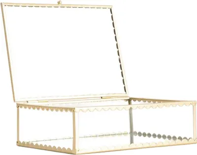 Produktbild von HOMLA GRAZIA Gold-Schmuckkästchen 18x13x5,5 cm